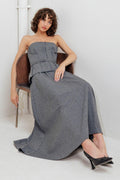 TIMELESS LOOK WOVEN MIDI CIRCLE SKIRT