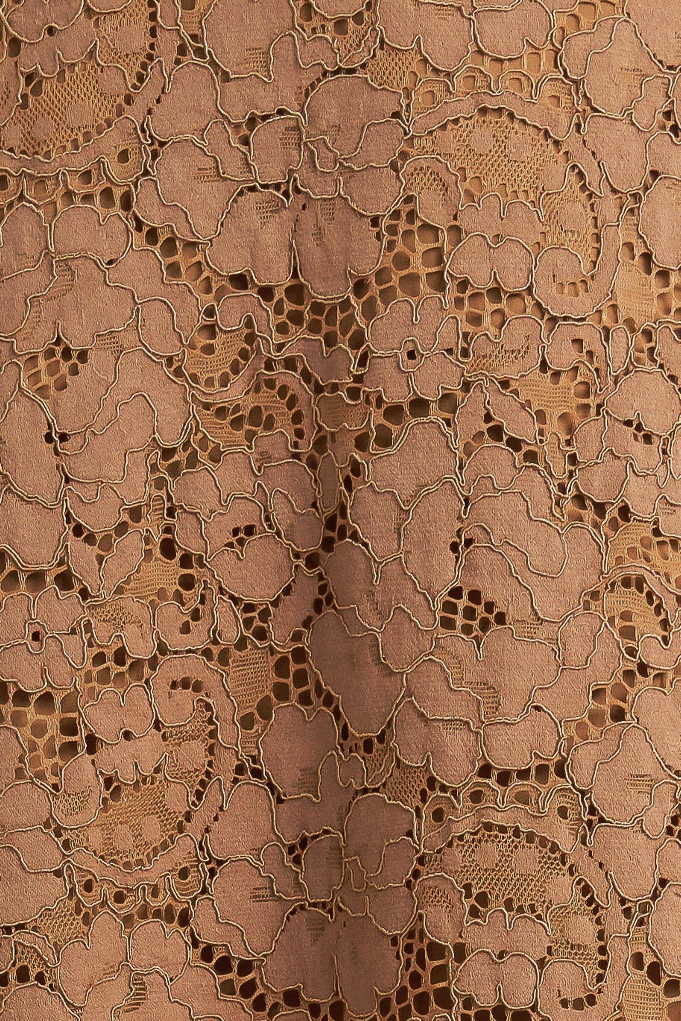 PURELY ROMANTIC WOVEN LACE MIDI SKIRT
