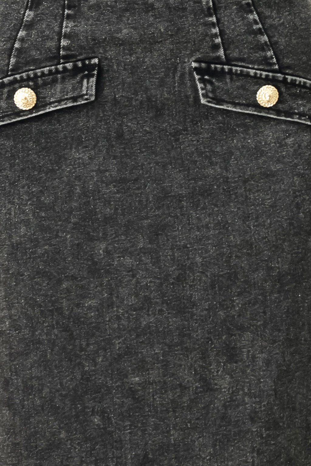 STONEWASHED DENIM MIDI PENCIL SKIRT