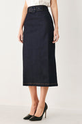 CLASSIC DENIM OFFICE MINI PENCIL SKIRT