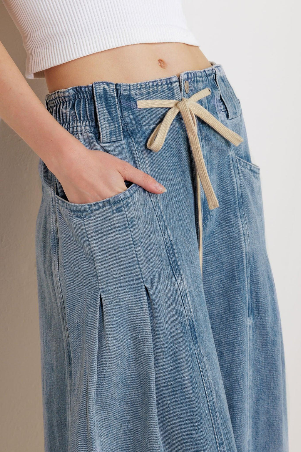 CALM & COLLECTED BLUE DENIM PANTS