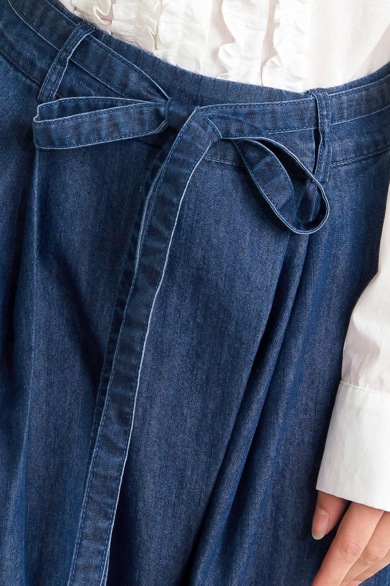 RELAXED TAILORED DENIM LOOSE FITTING PANTS