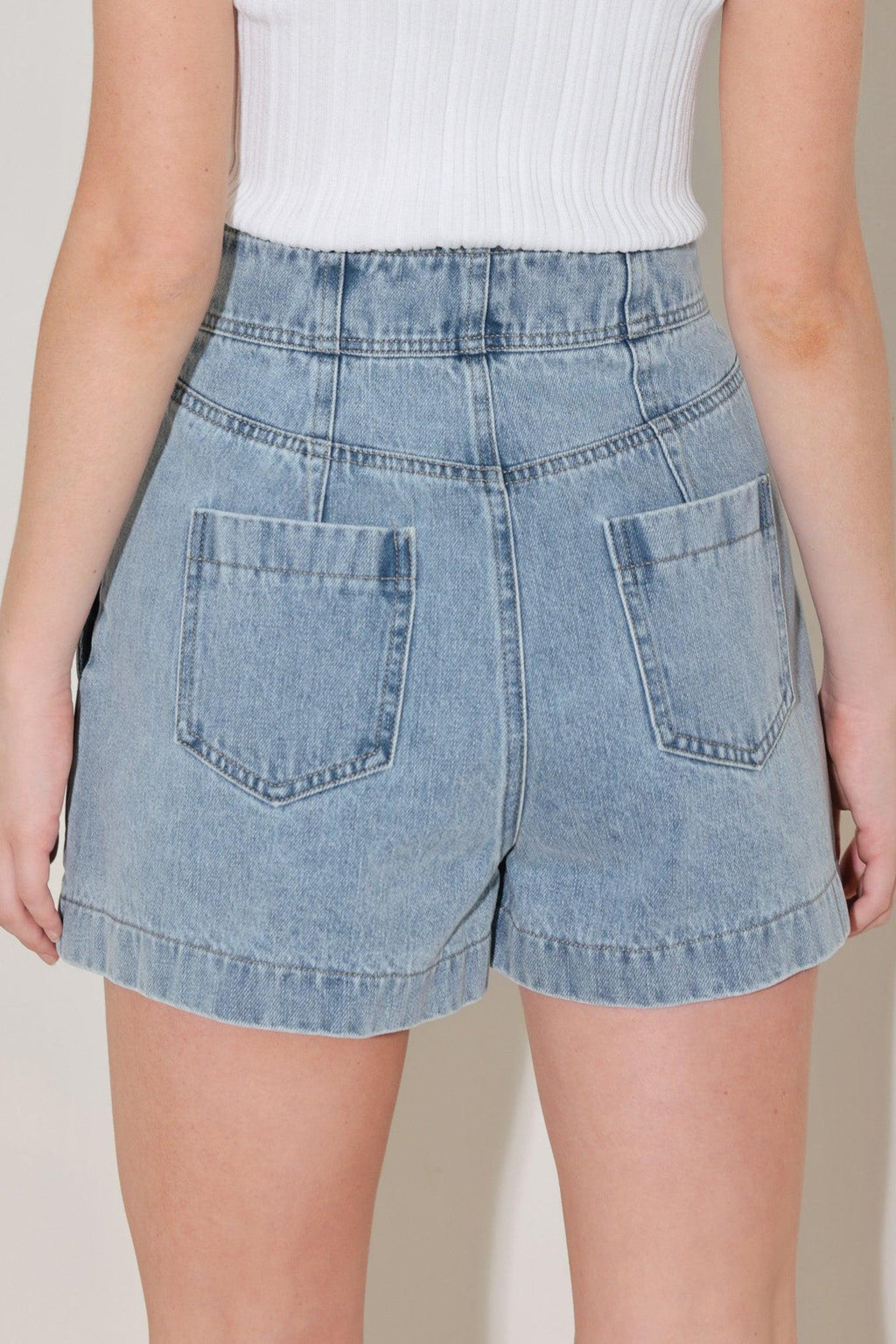 SUNLIT DENIM MOMENT SHORTS