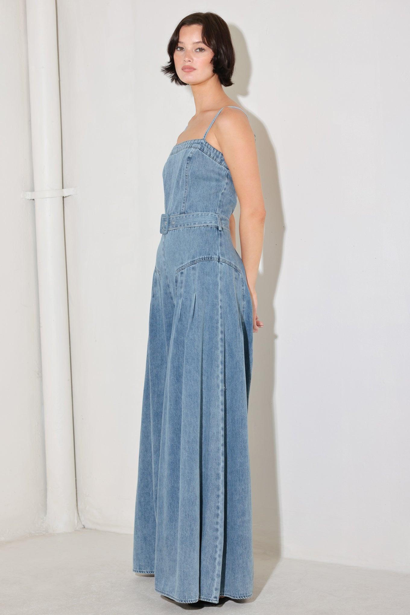 COASTAL CONFIDENCE DENIM JUMPSUIT