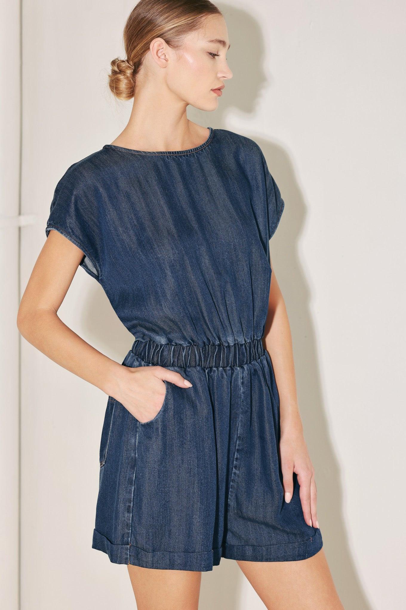 MODERN MARINA WOVEN ROMPER