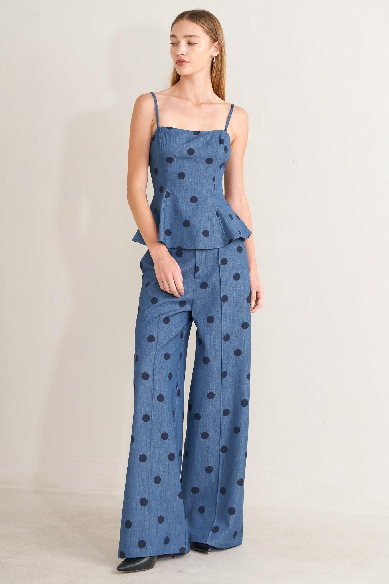 MIDNIGHT POLKA WOVEN PANTS