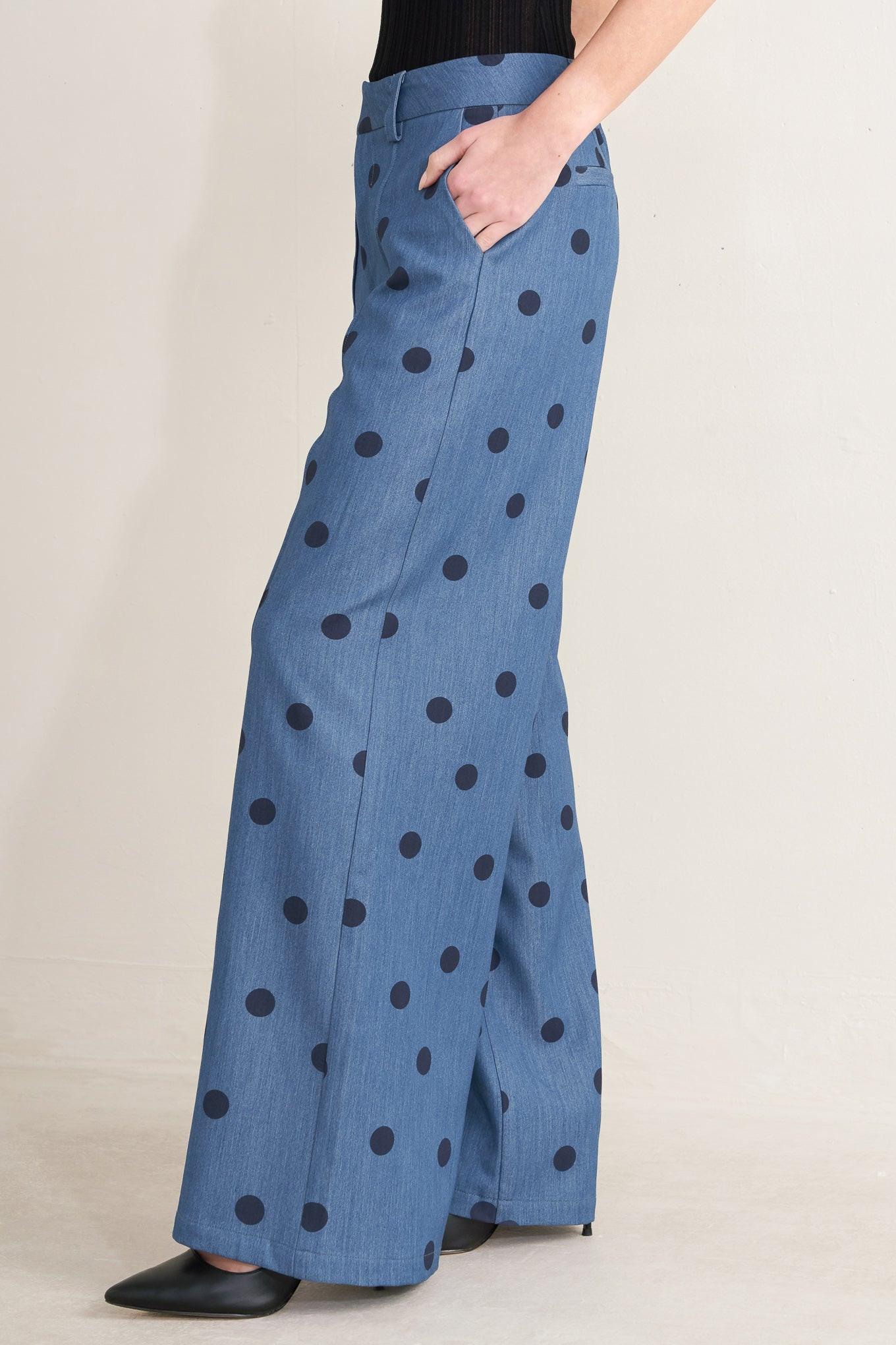 MIDNIGHT POLKA WOVEN PANTS