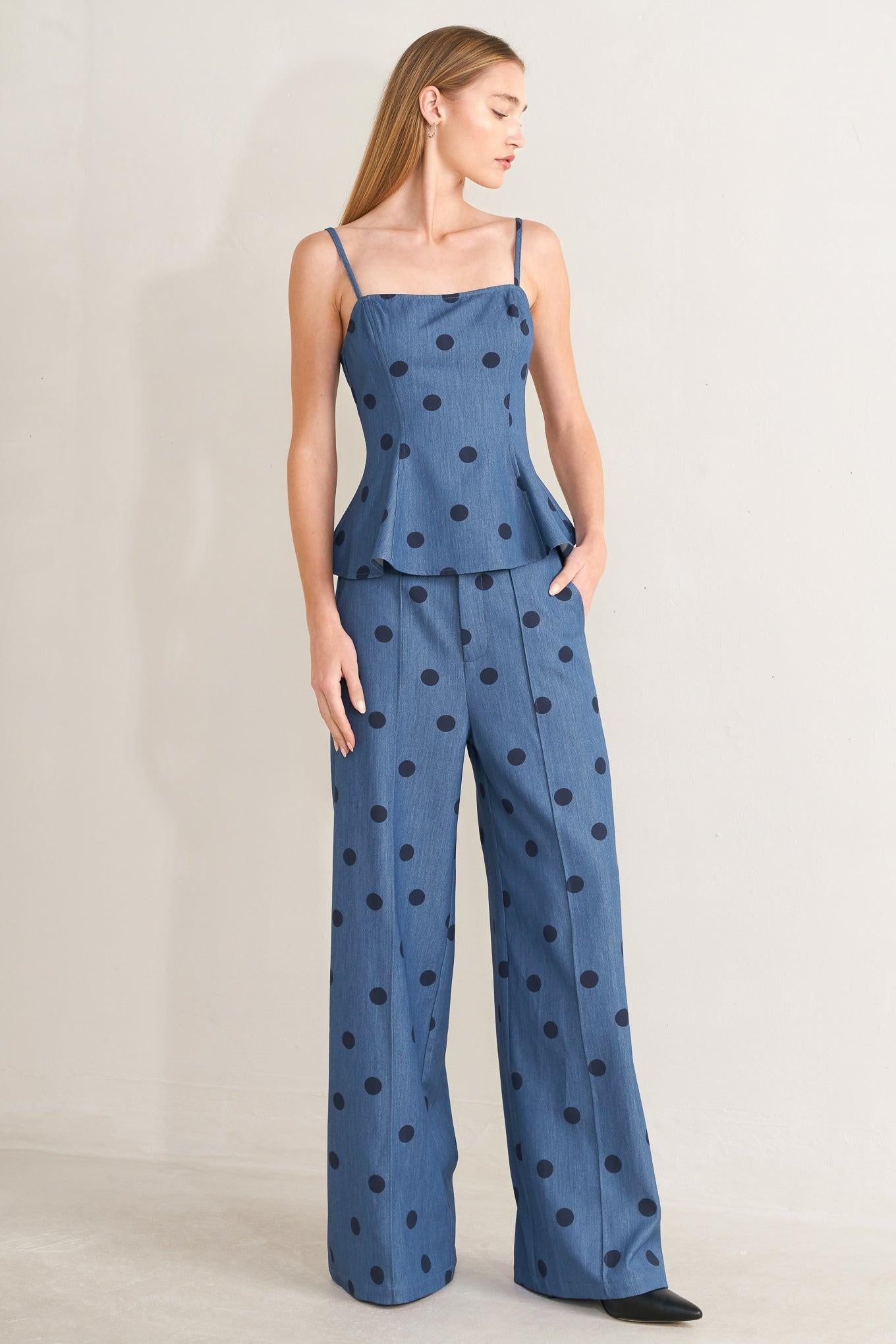 MIDNIGHT POLKA WOVEN PANTS