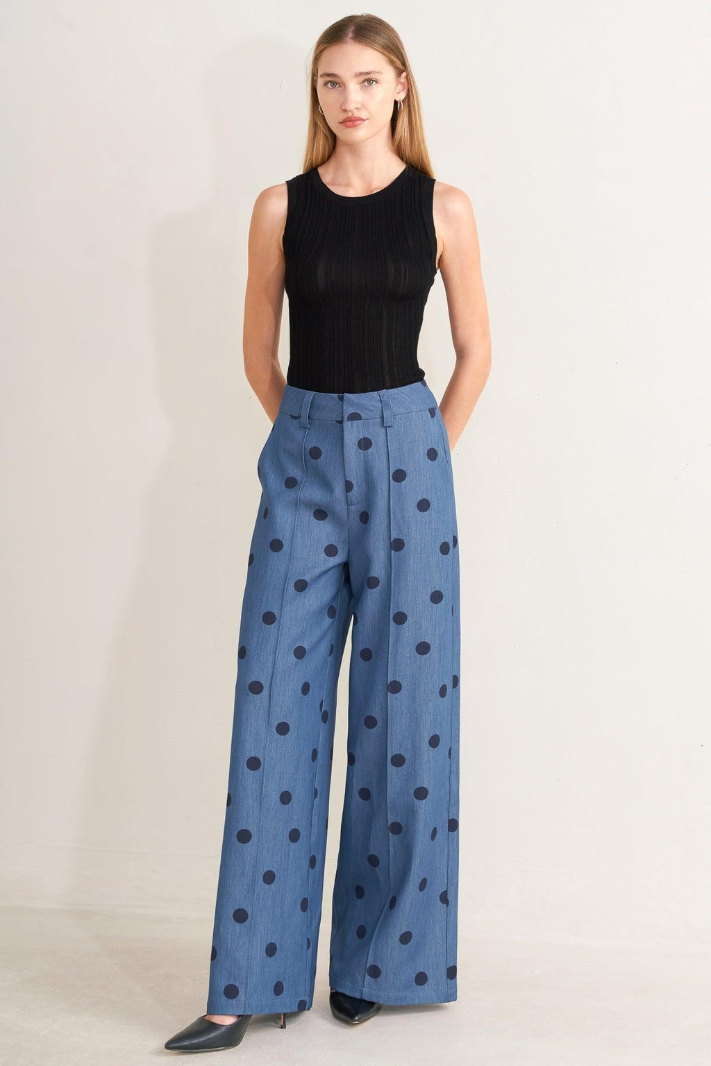 MIDNIGHT POLKA WOVEN PANTS