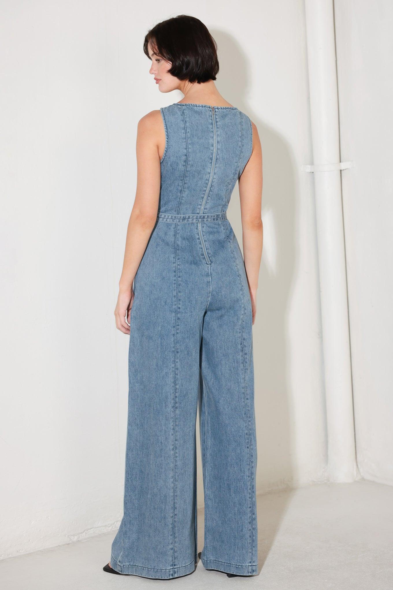 ELEVATED EDGE DENIM JUMPSUIT