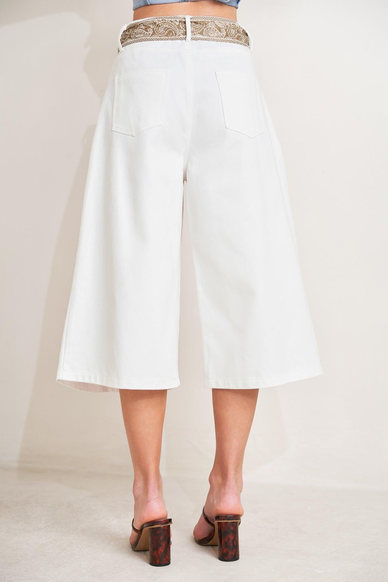 MARBELLA MOMENT WOVEN CULOTTE PANTS