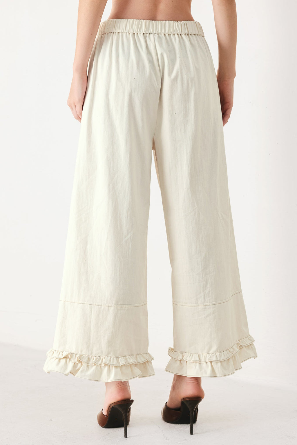 SUNDAY SOFT FLOW WOVEN CULOTTE PANTS
