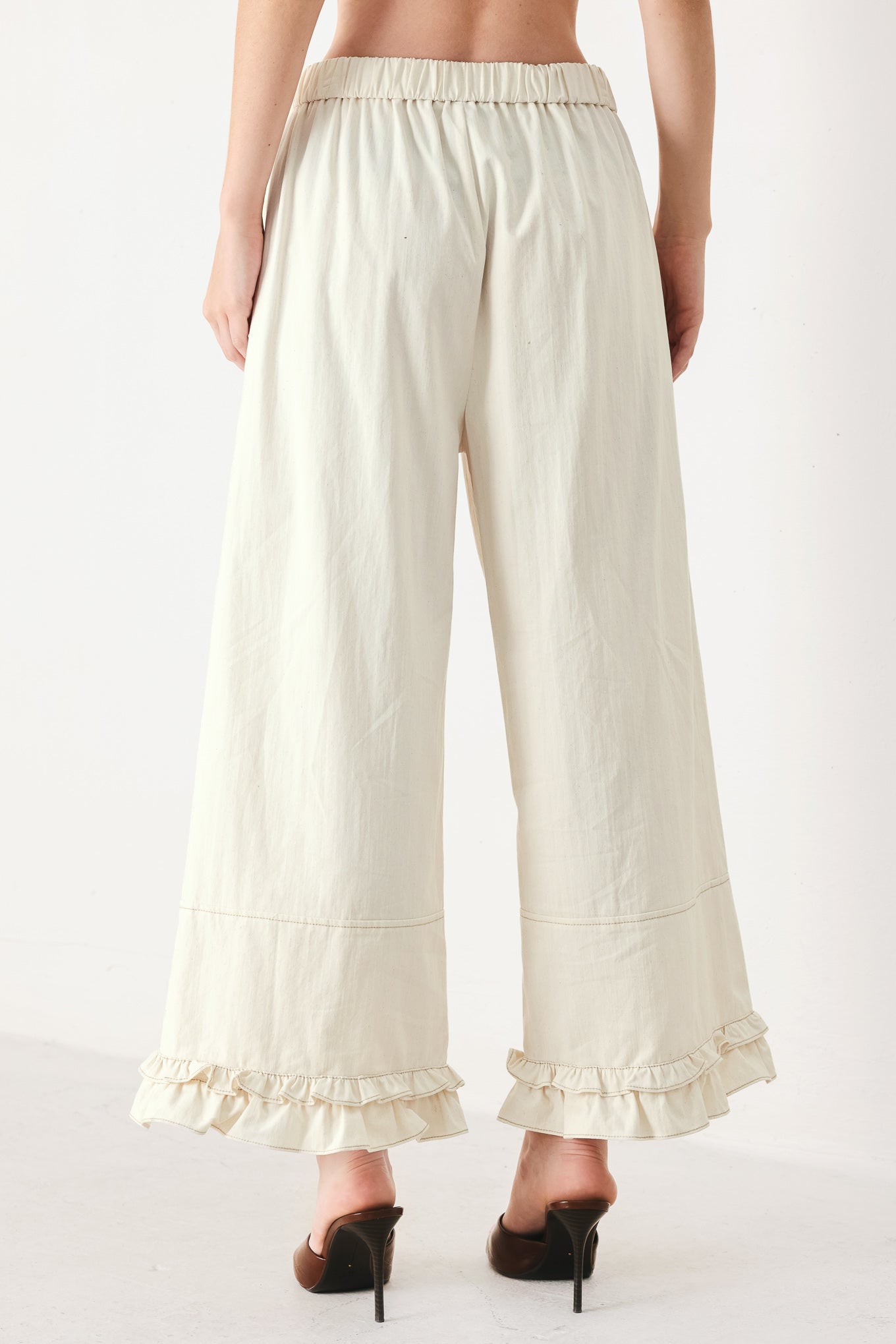 SUNDAY SOFT FLOW WOVEN CULOTTE PANTS