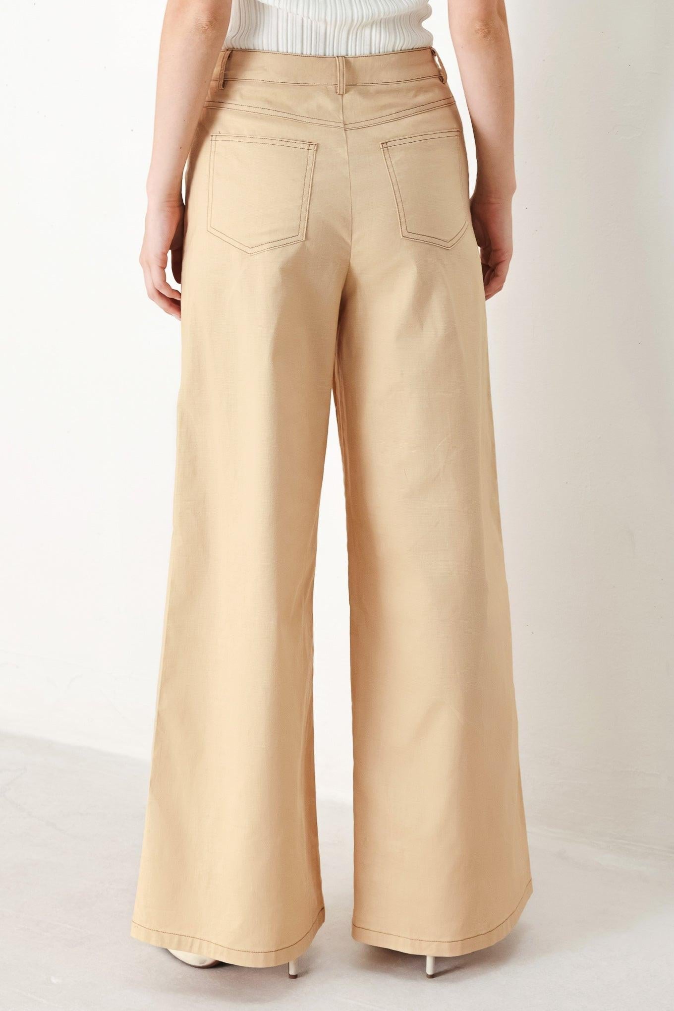 MODERN SAND WOVEN PANTS