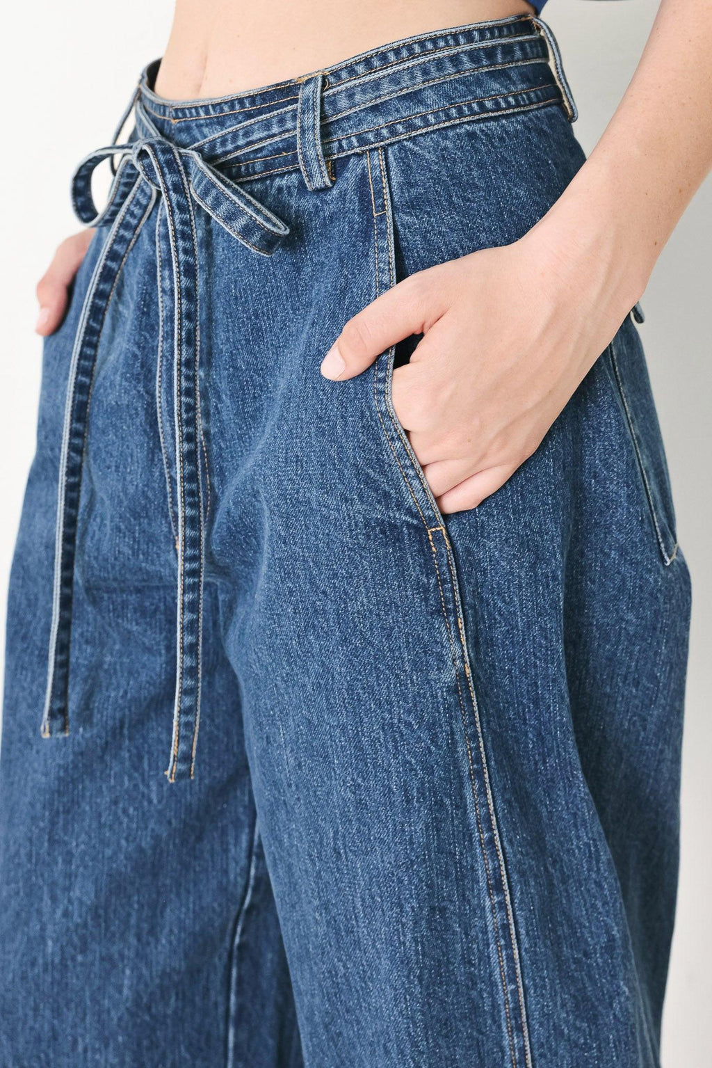 BLUE HONEY OVERSIZE DENIM PANTS