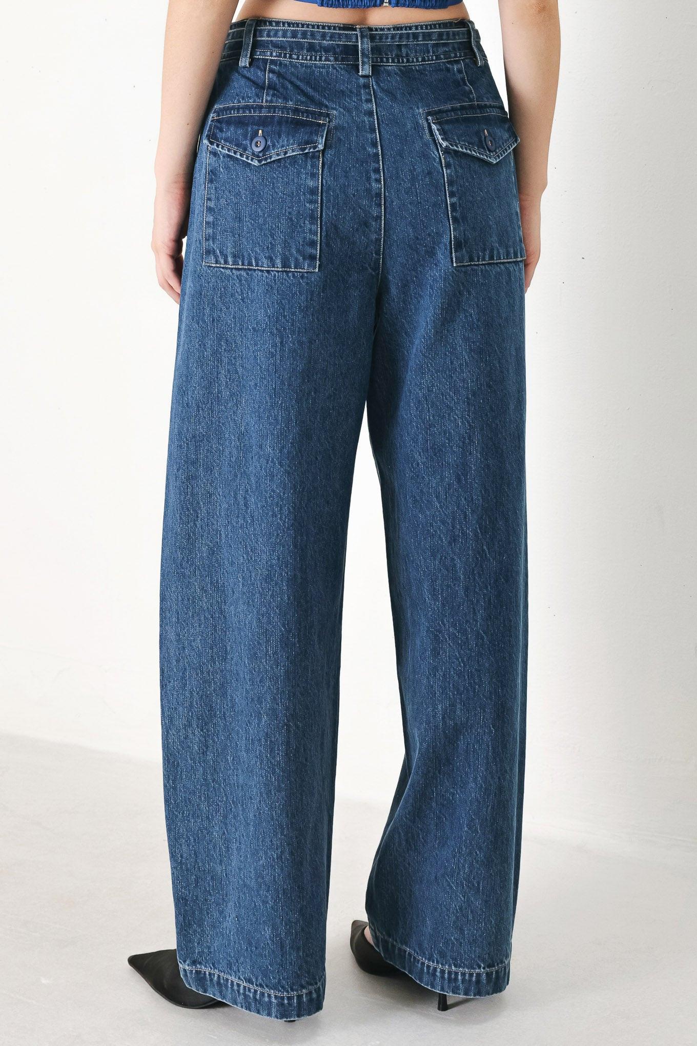BLUE HONEY OVERSIZE DENIM PANTS