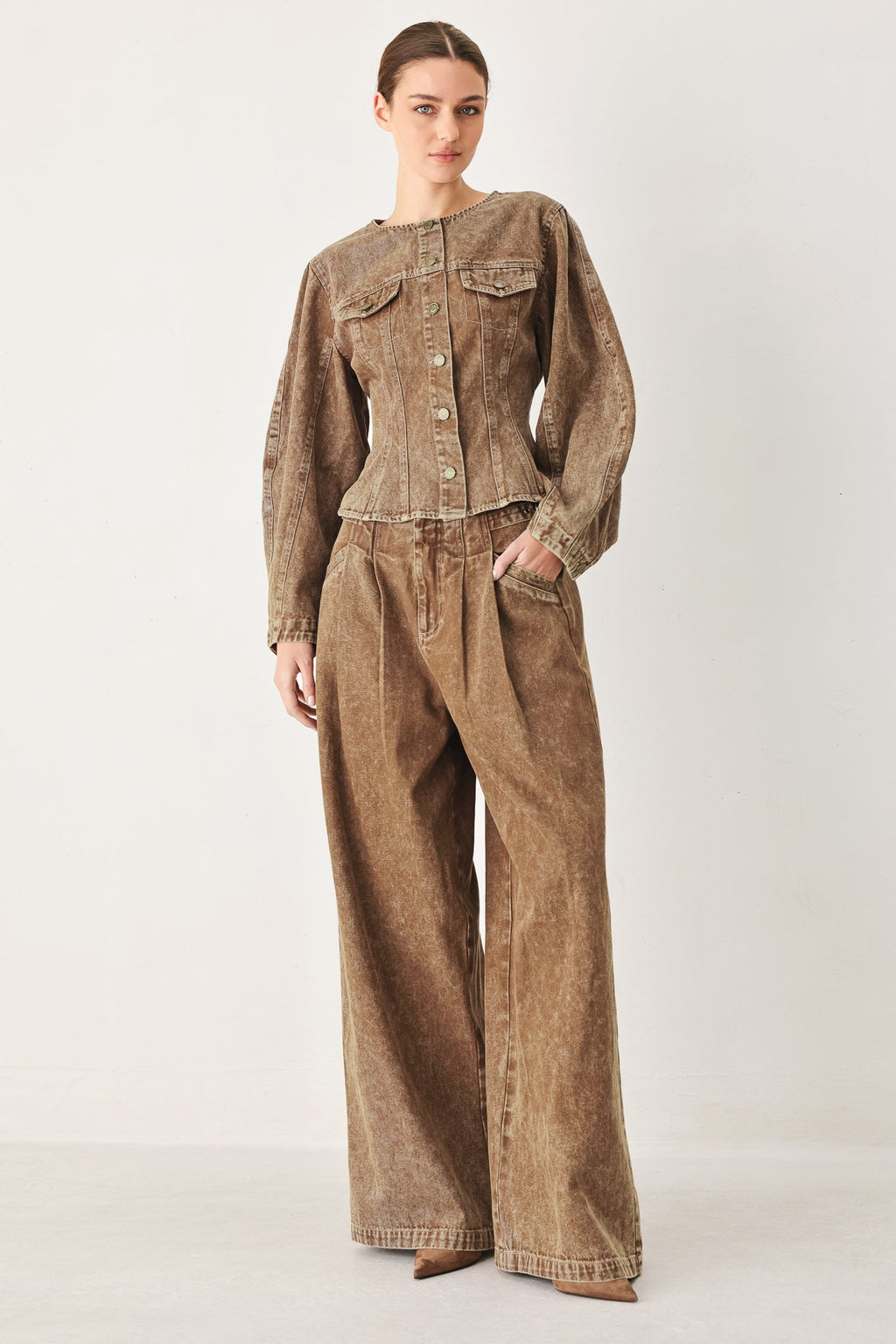 VINTAGE BROWN DENIM PANTS