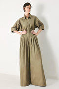 OLIVE DAYDREAM WOVEN JUMPSUIT
