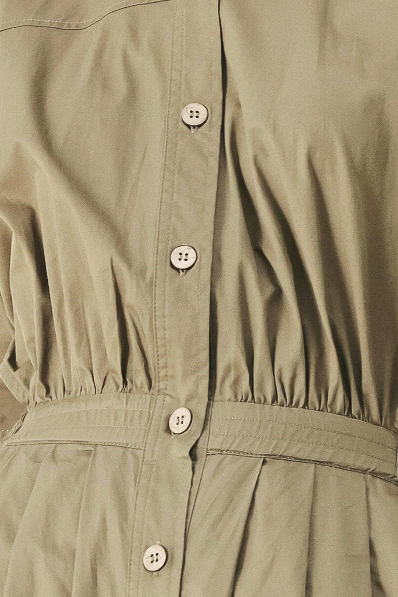 OLIVE DAYDREAM WOVEN JUMPSUIT
