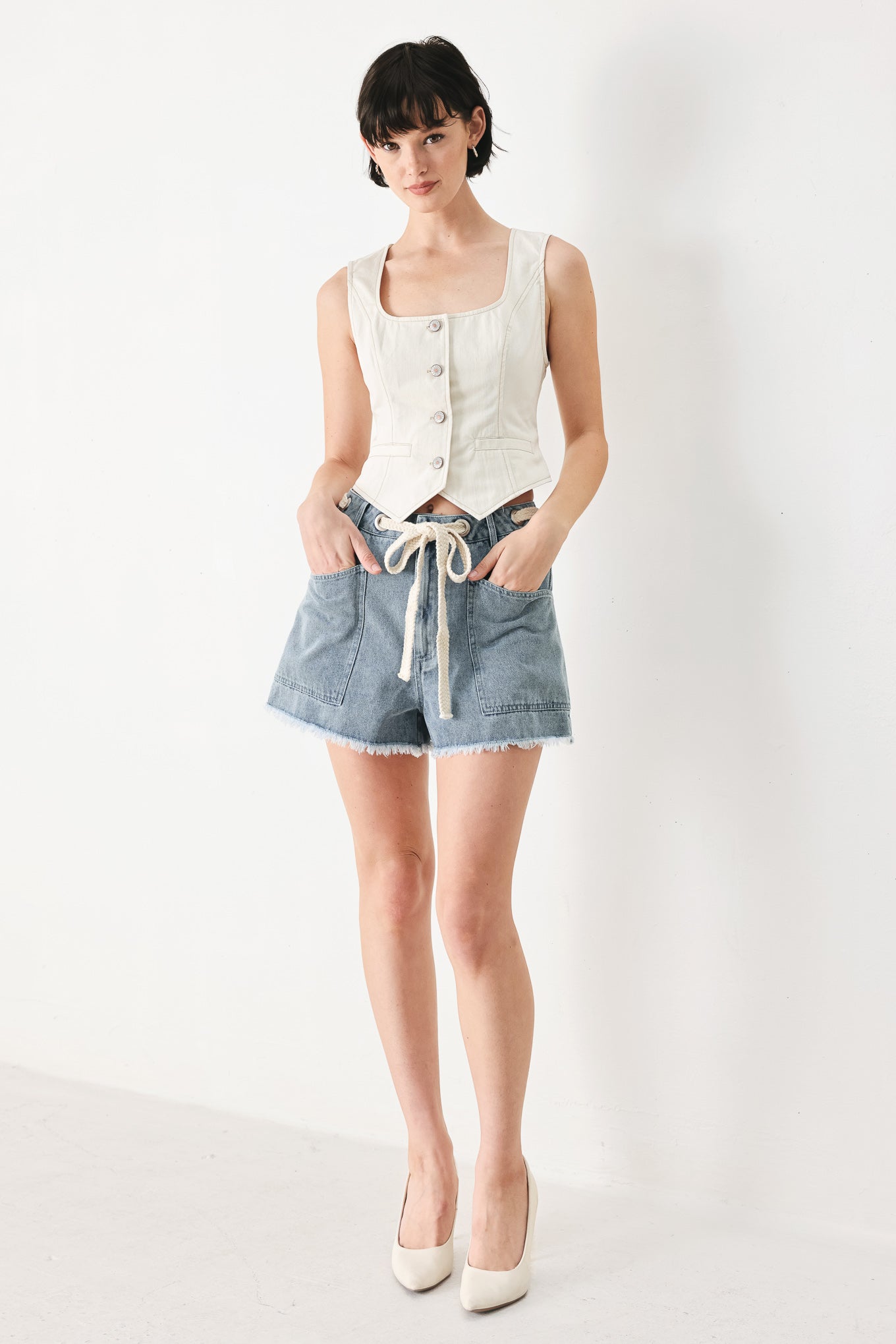BEACH DAY DENIM SHORTS