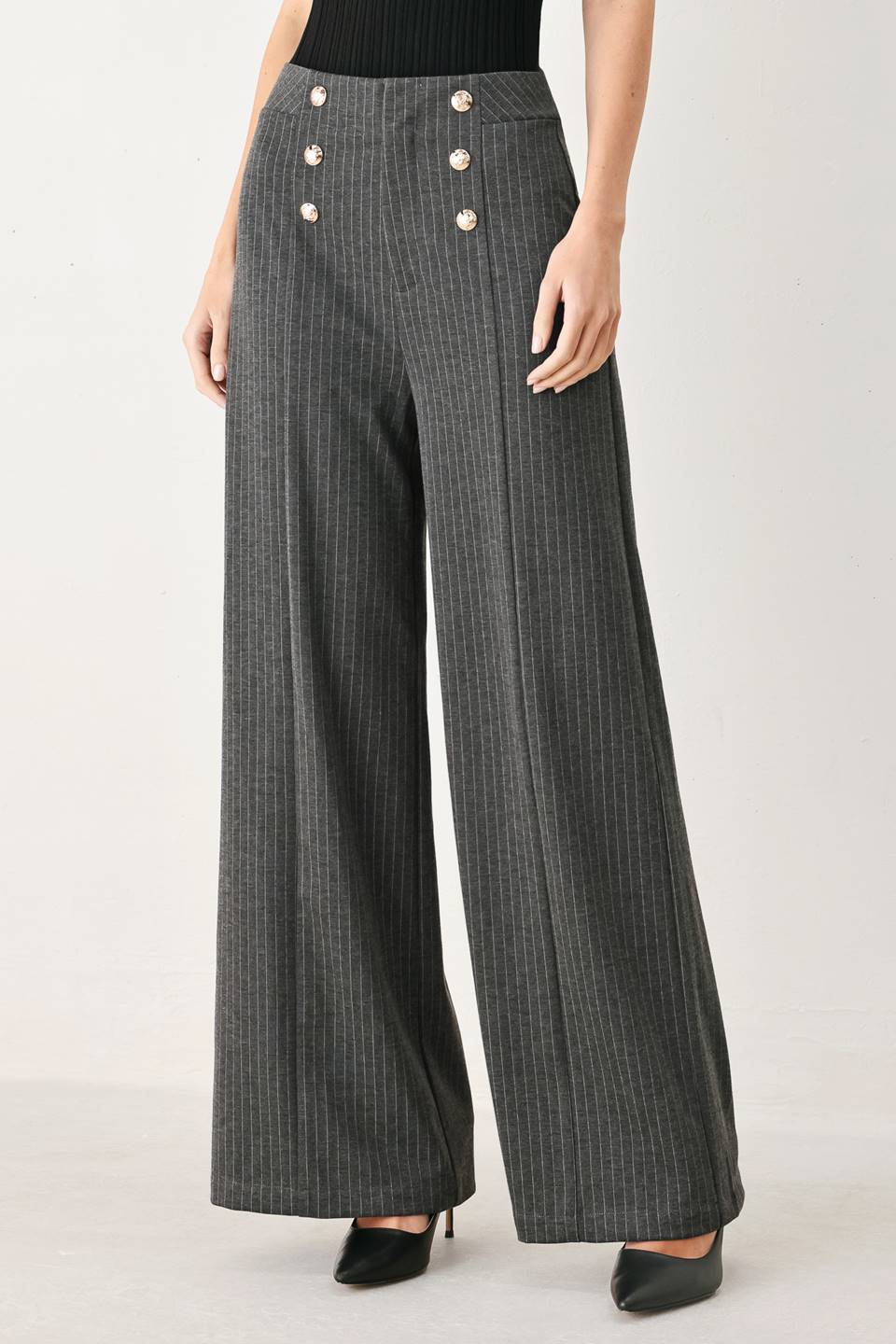 MODERN PINSTRIPE WOVEN PANTS