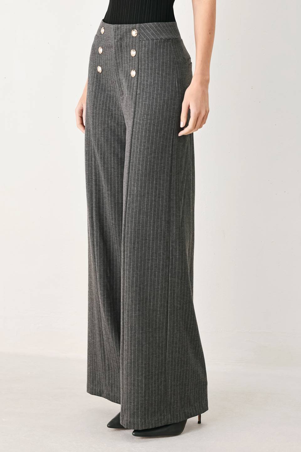 MODERN PINSTRIPE WOVEN PANTS