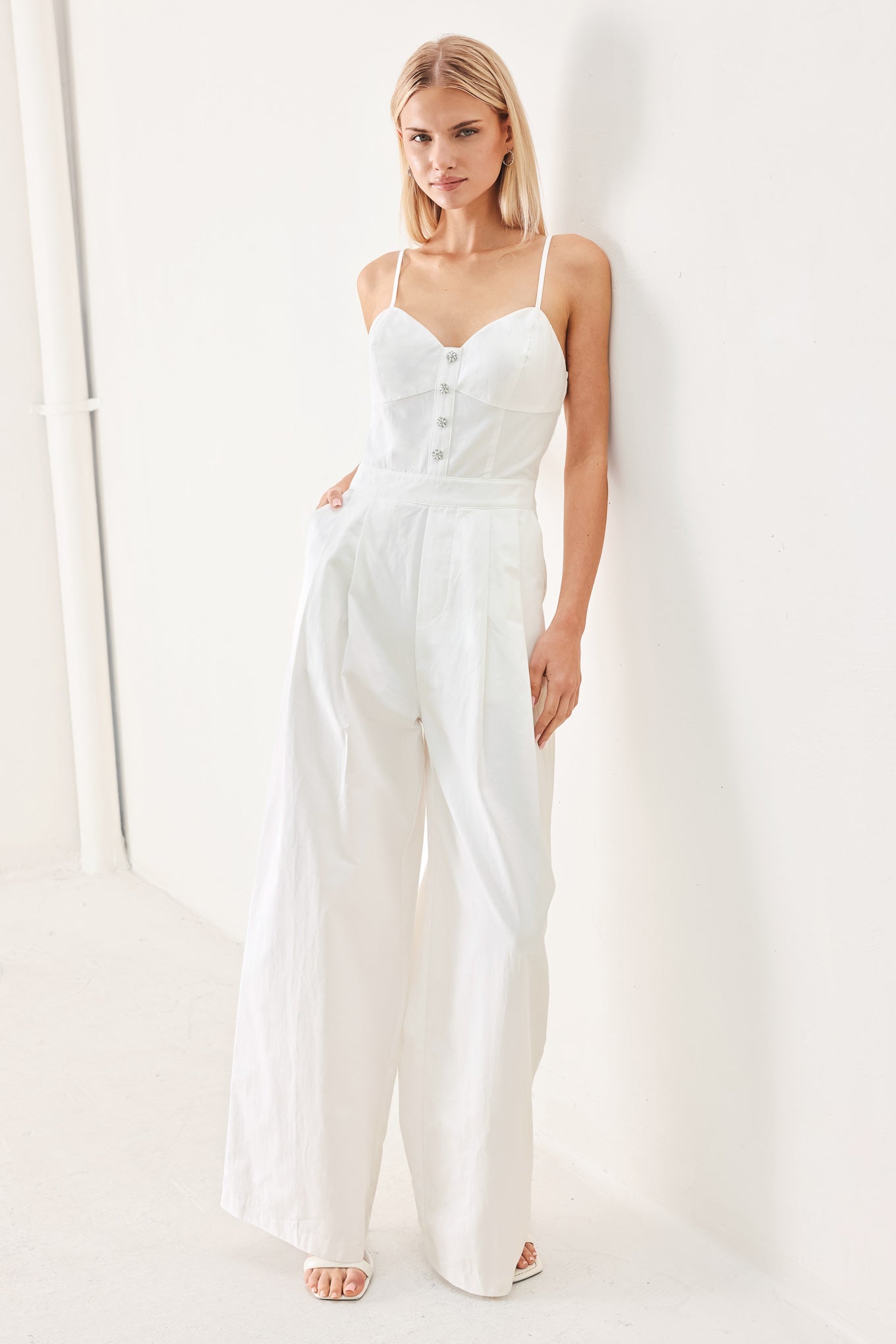 TRUE LOVE LOOK WOVEN JUMPSUIT