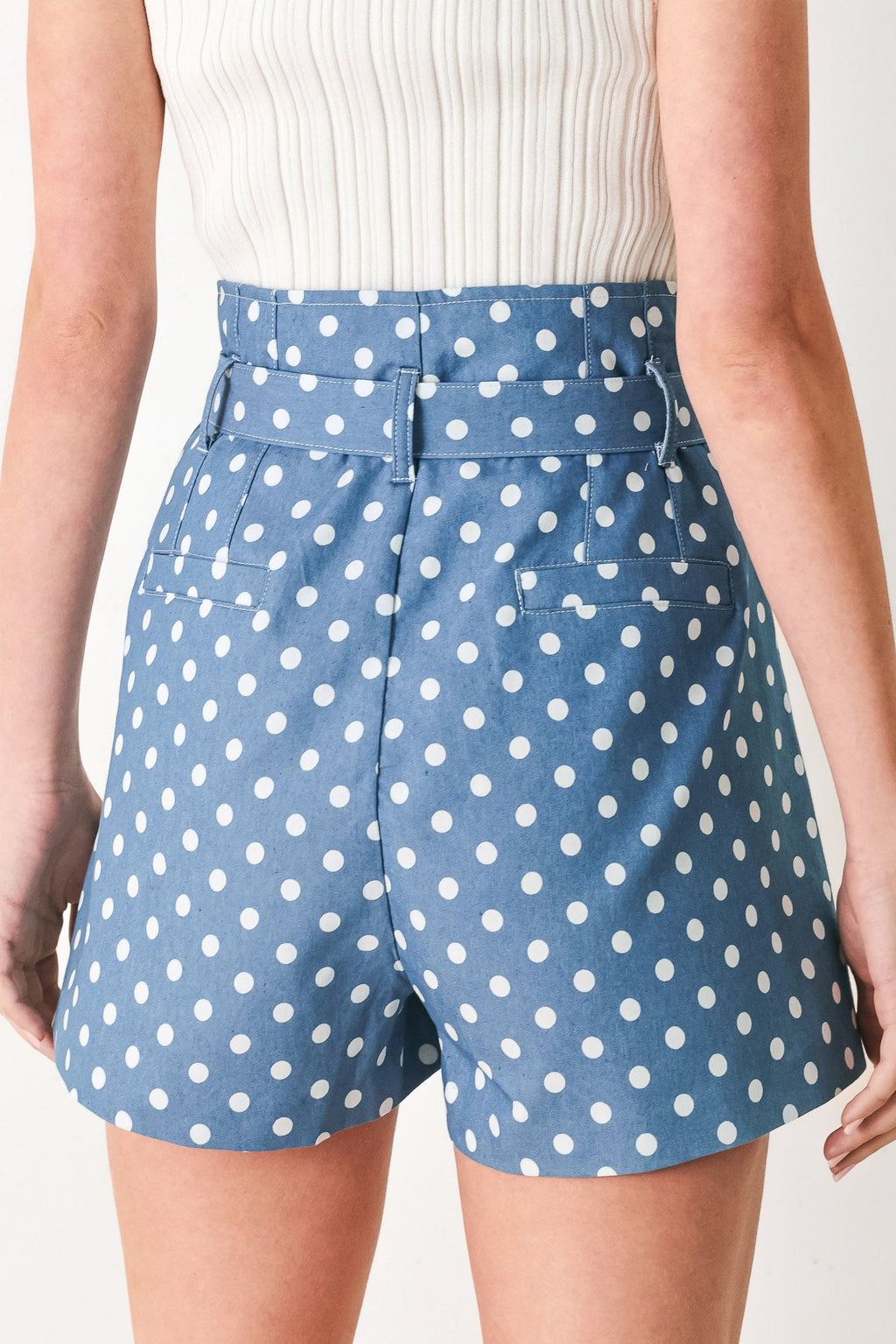 FLIRTY DOTS TIE WOVEN SHORTS