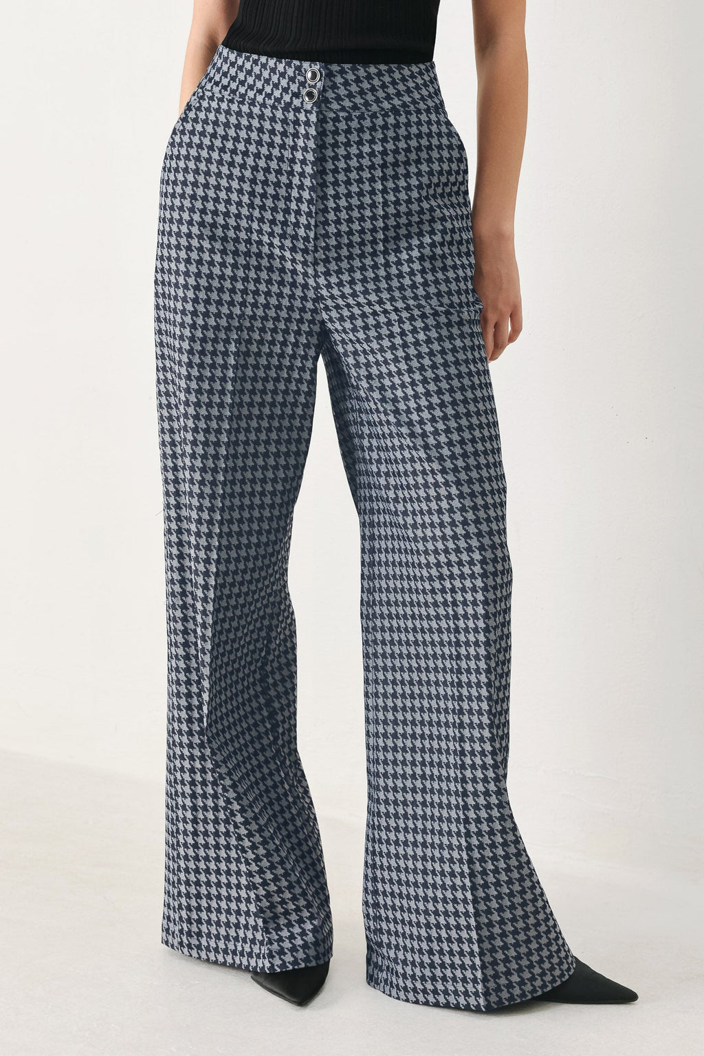 NOIR SOCIETY WOVEN WIDE LEG PANTS