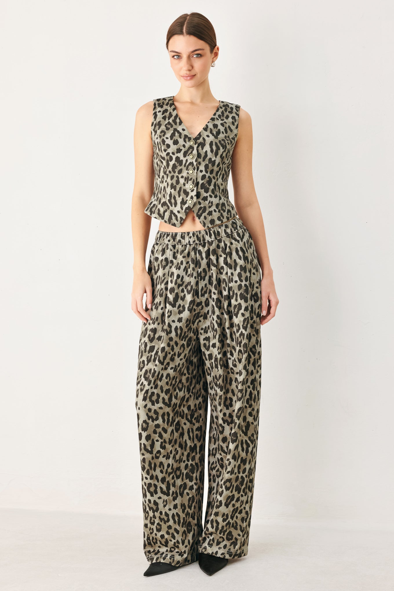 LEOPARD LUXE WOVEN PANTS