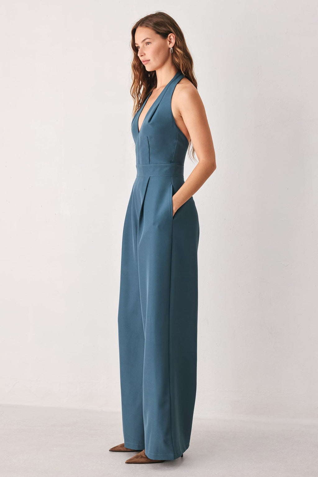 ARCTIC BLUE WOVEN JUMPSUIT
