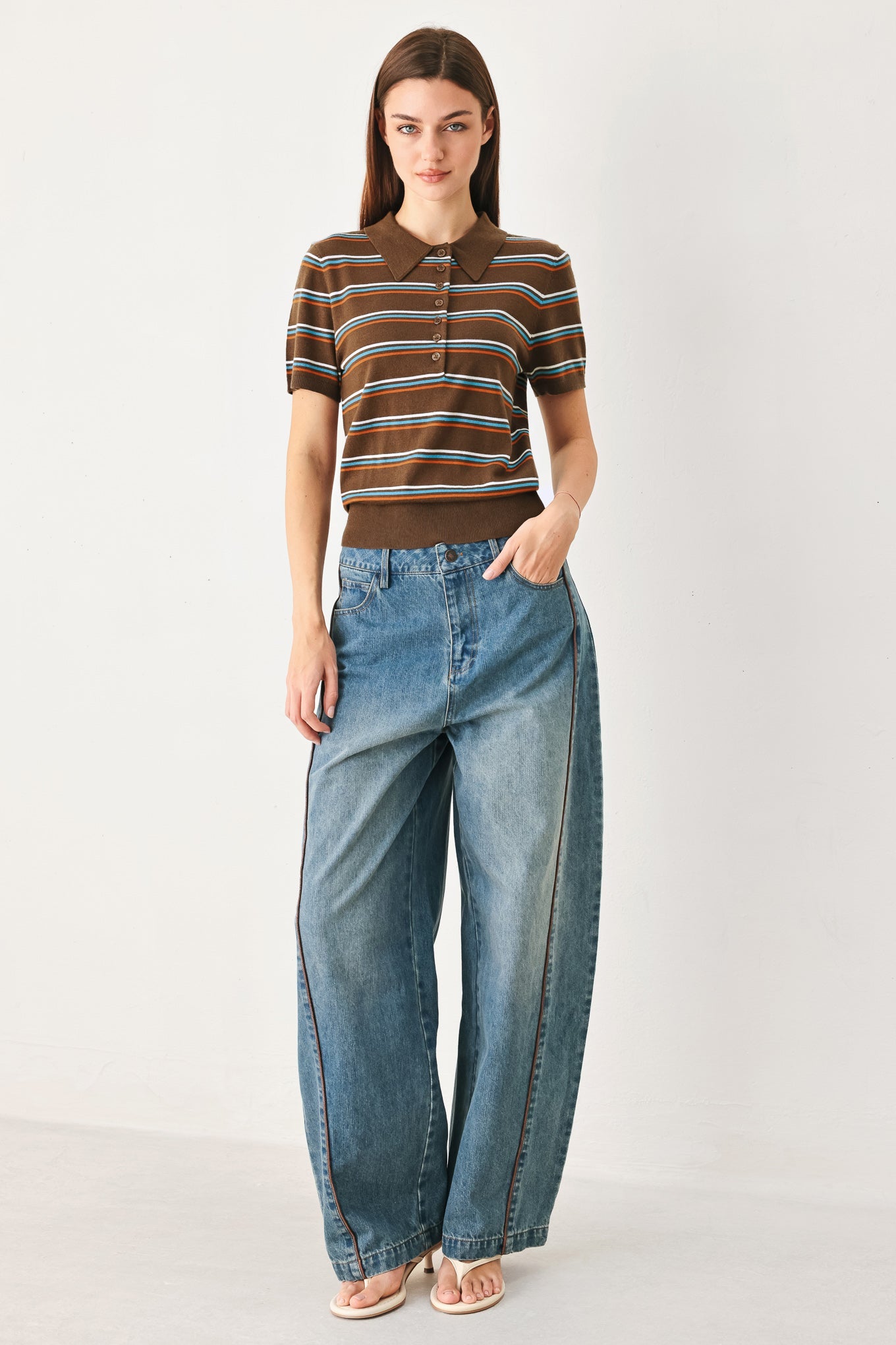PRETTY IN PARADISE POLO TOP