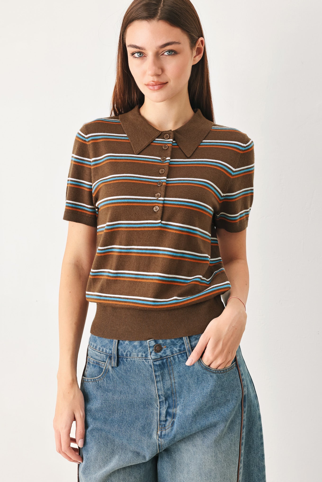 PRETTY IN PARADISE POLO TOP