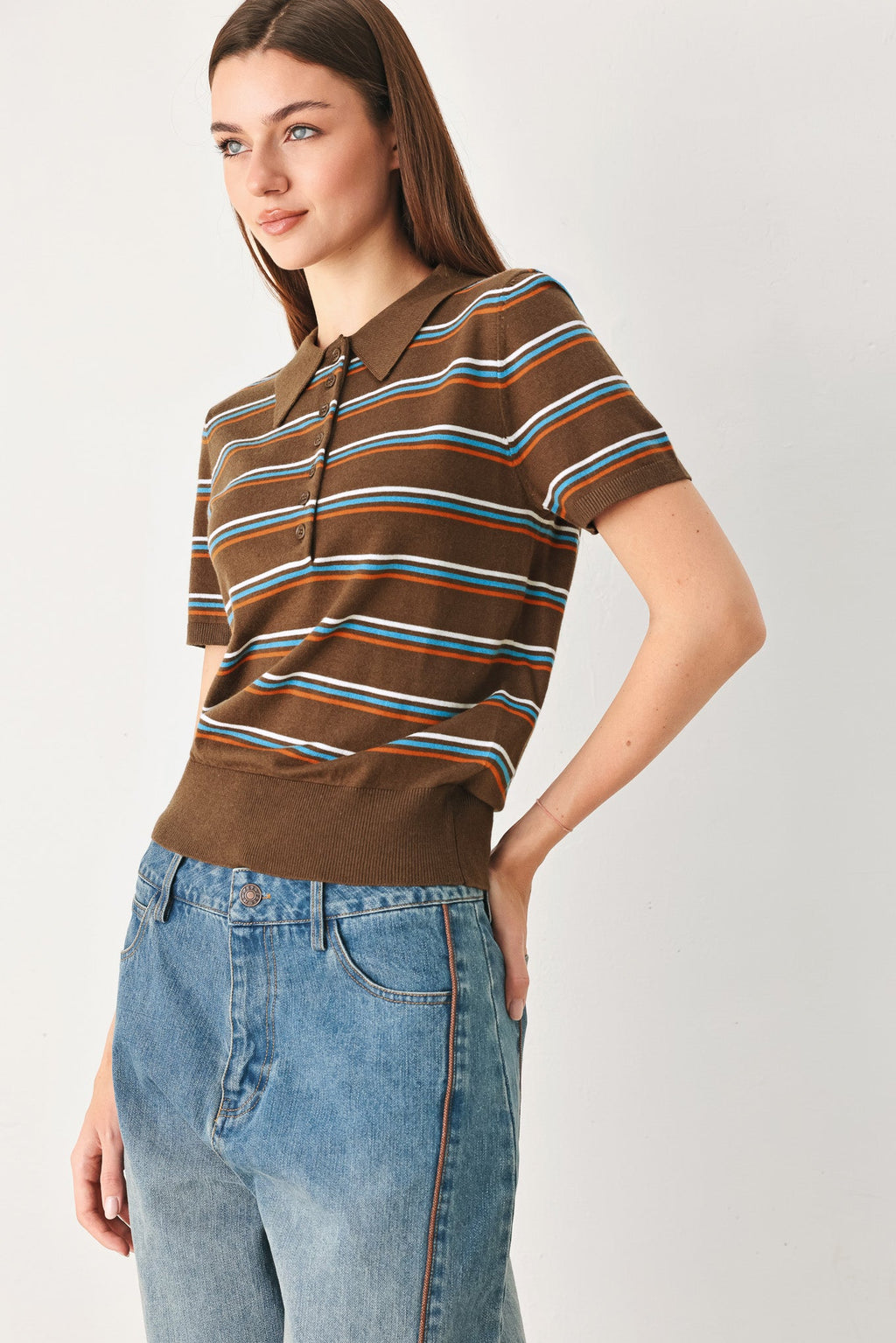 PRETTY IN PARADISE POLO TOP