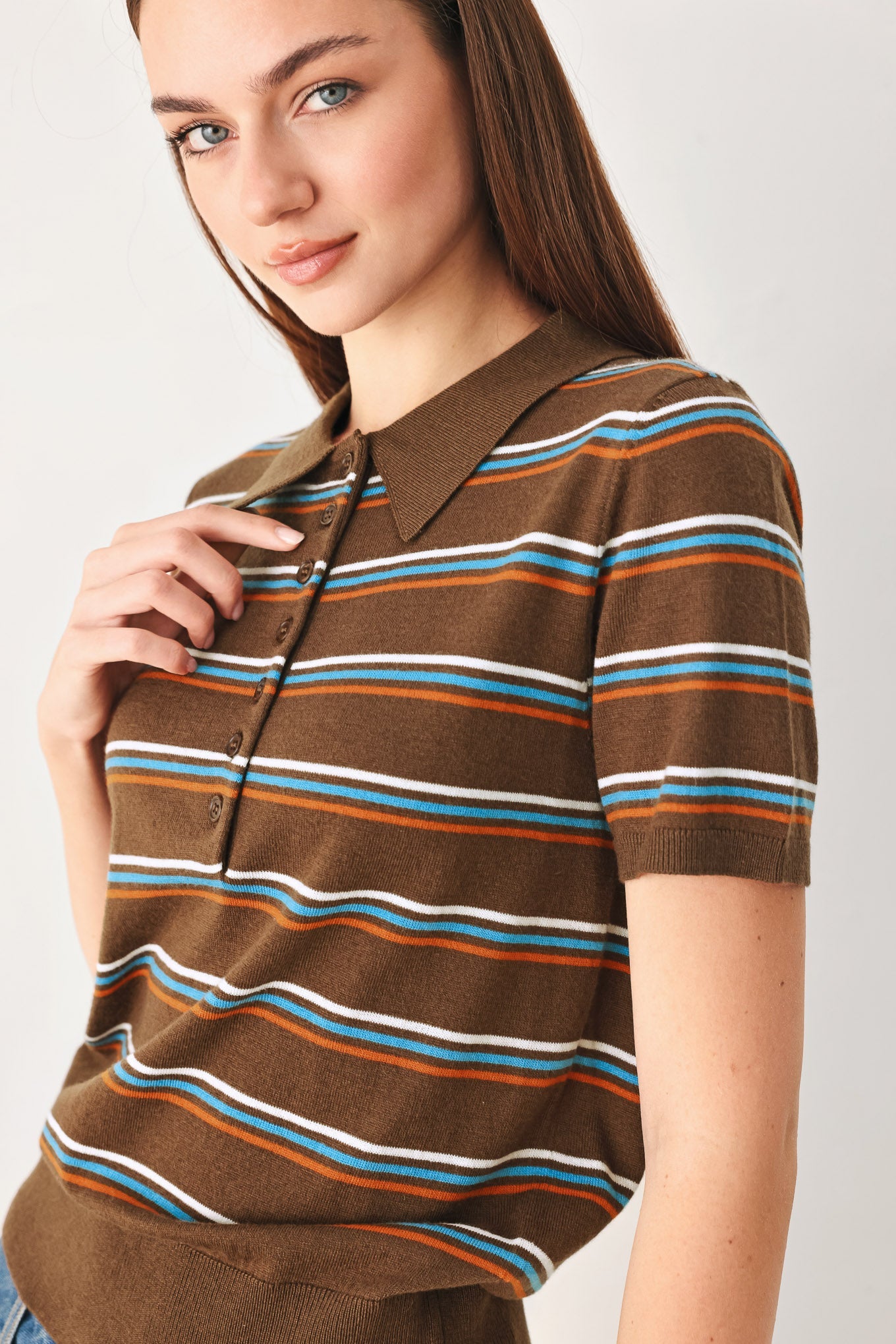 PRETTY IN PARADISE POLO TOP