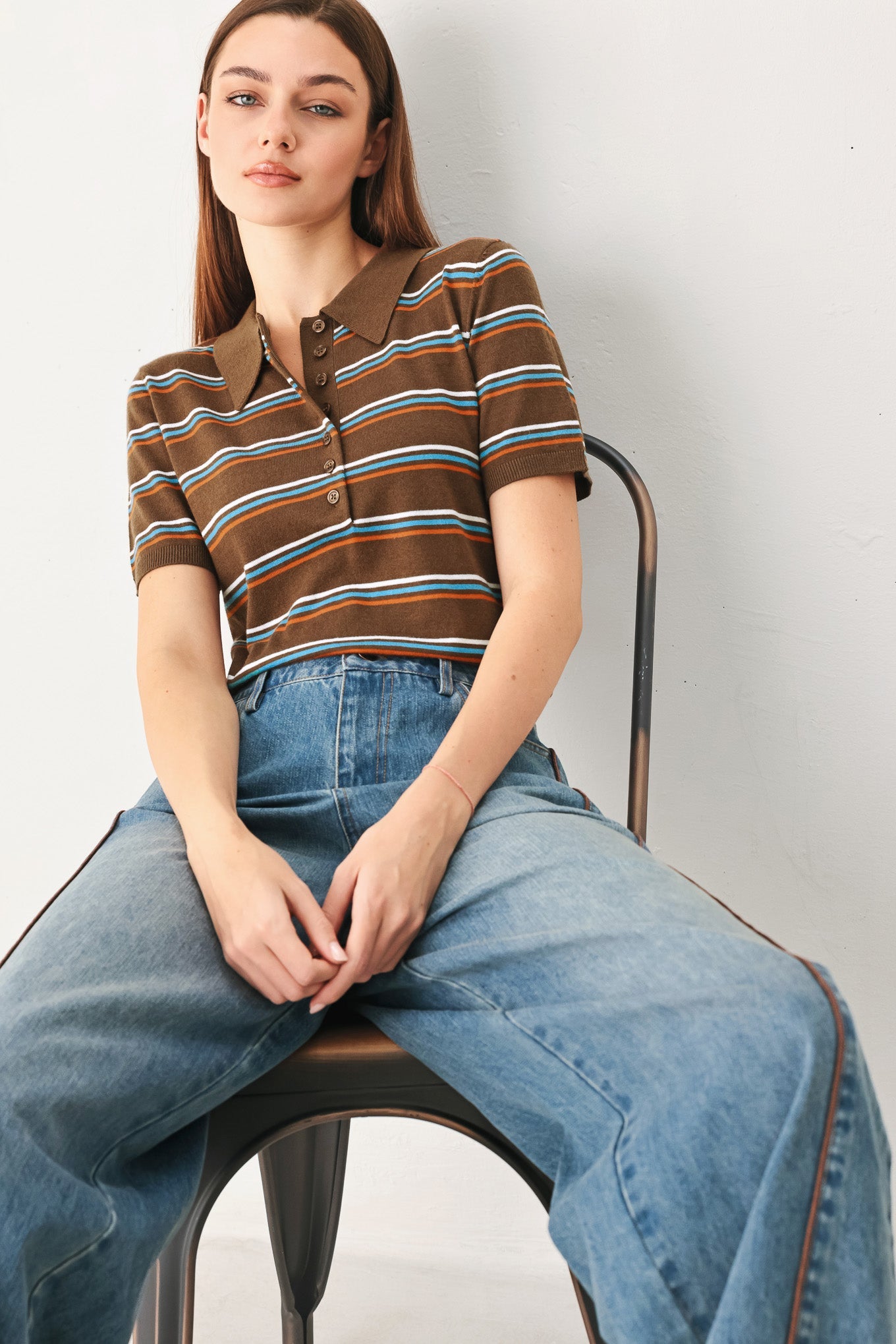 PRETTY IN PARADISE POLO TOP