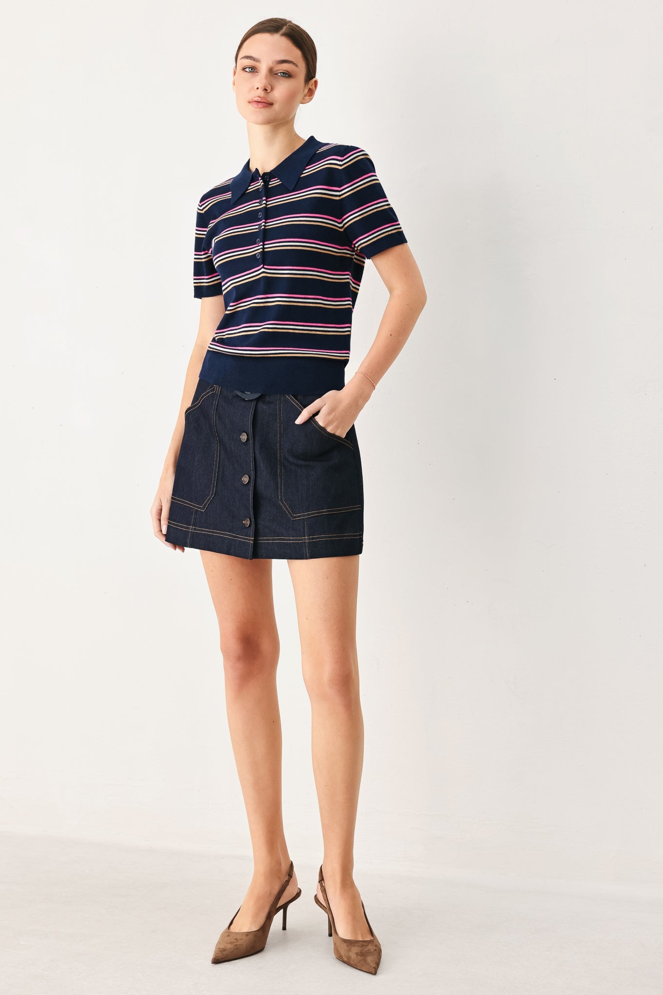 PRETTY IN PARADISE POLO TOP
