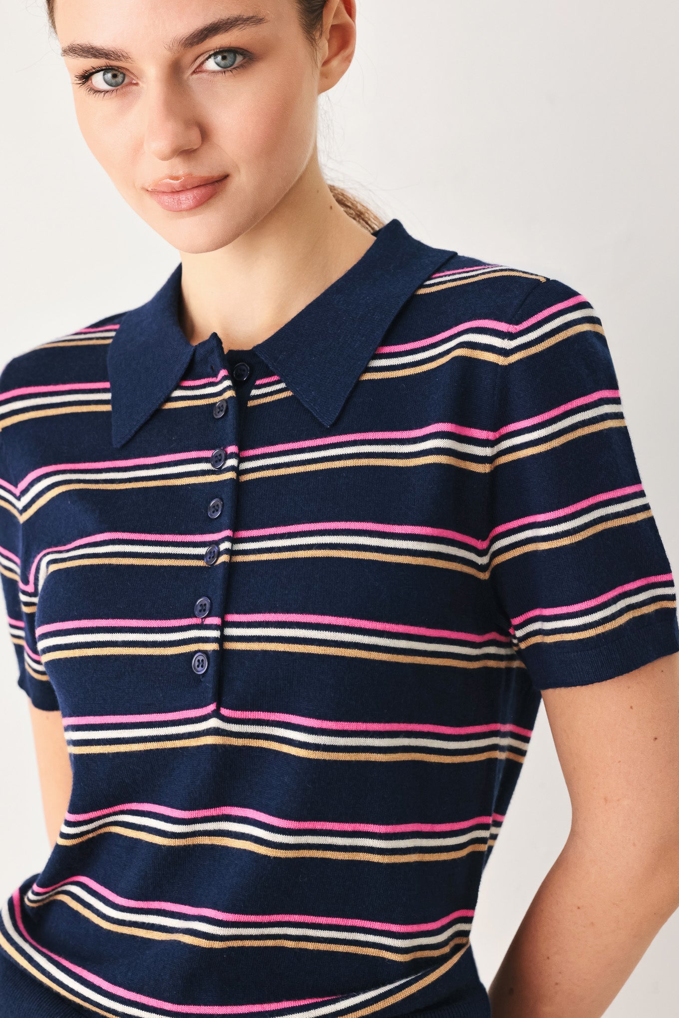 PRETTY IN PARADISE POLO TOP