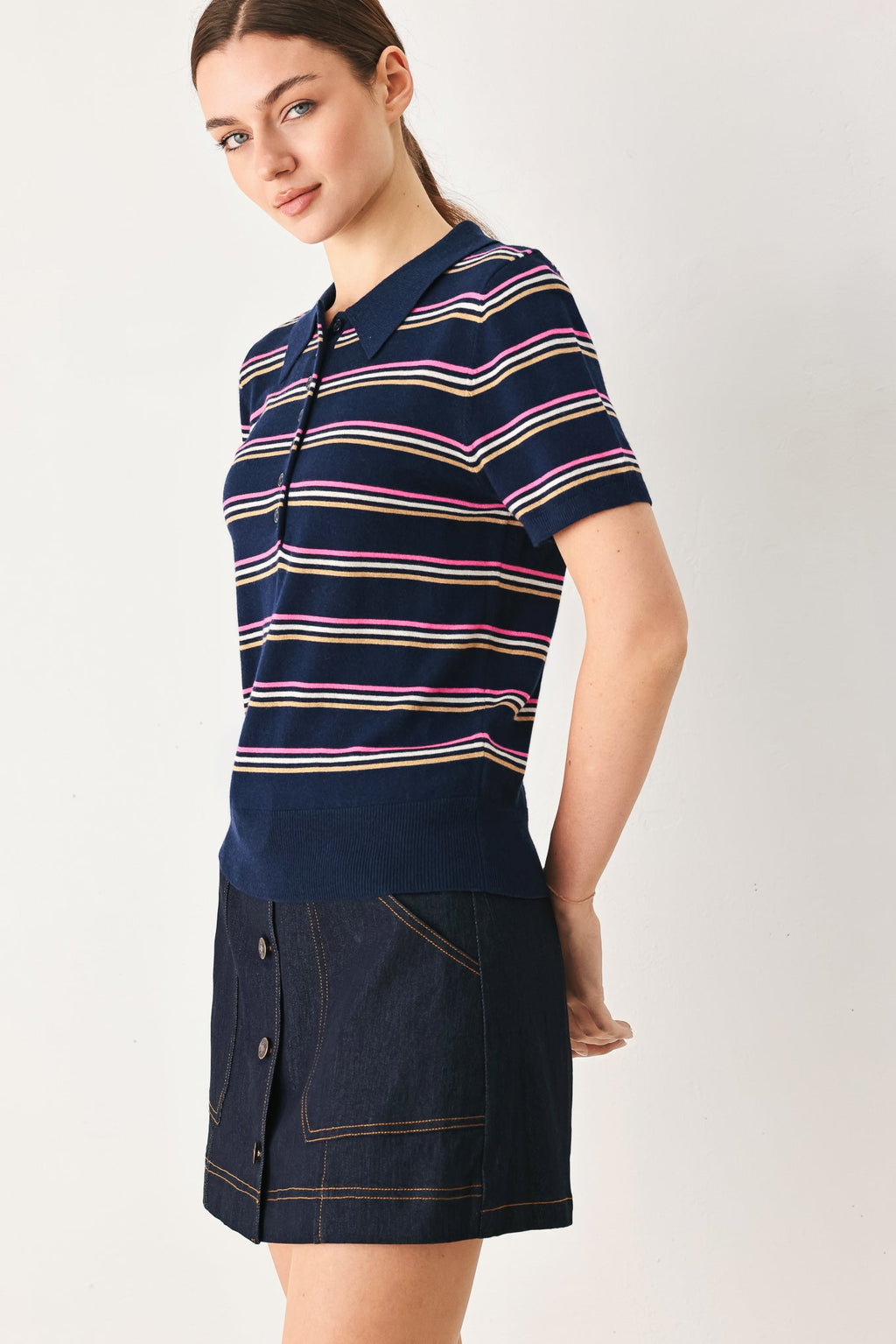 PRETTY IN PARADISE POLO TOP