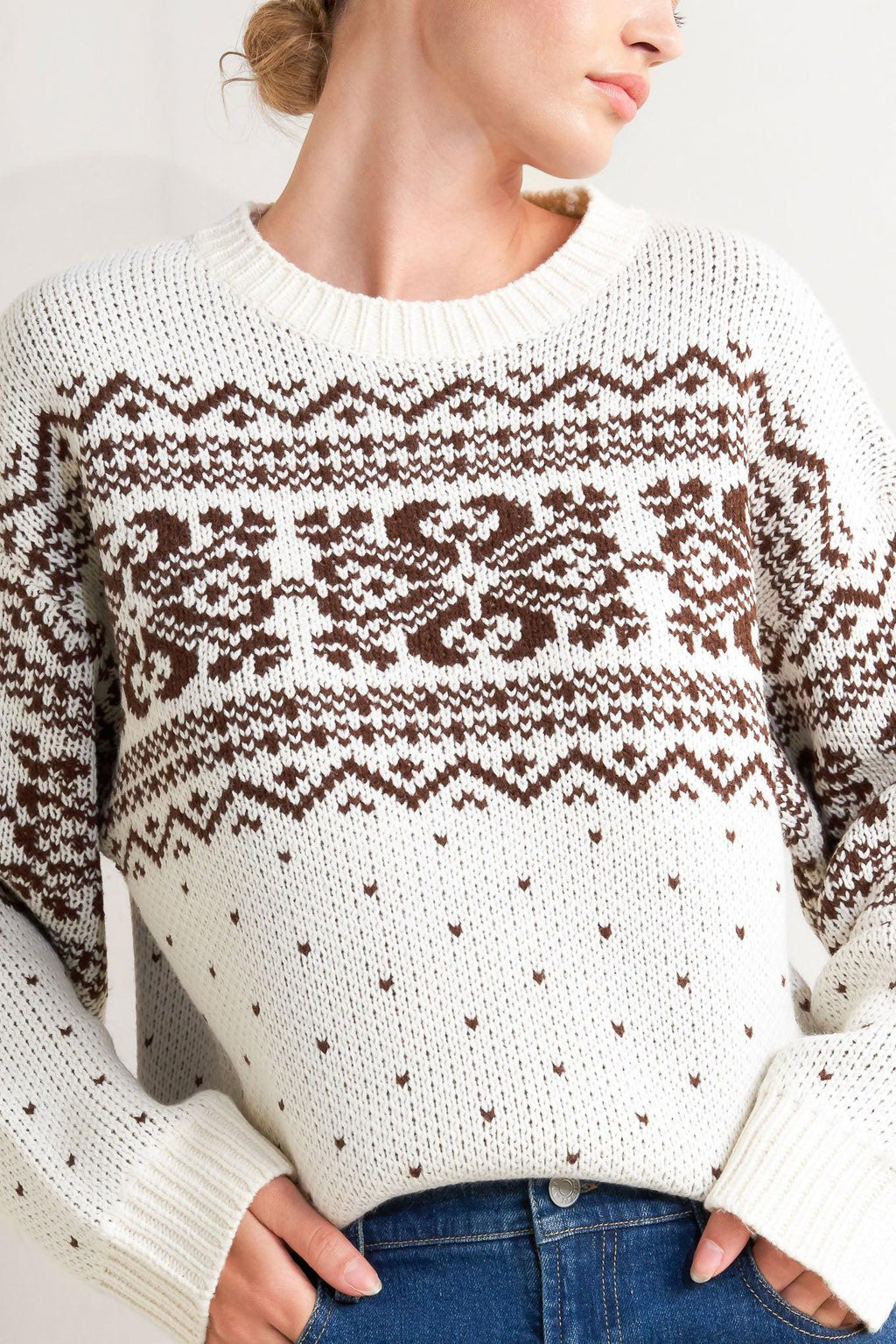 SNOWFLAKE GLAM PULLOVER SWEATER TOP