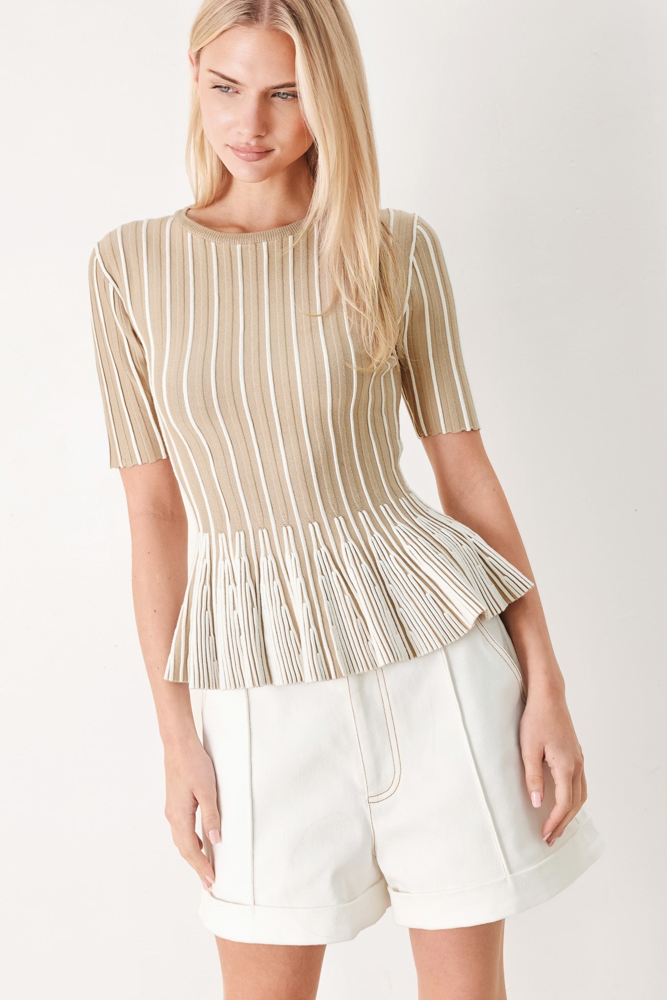 EASY SUMMER STRIPE SWEATER KNIT TOP