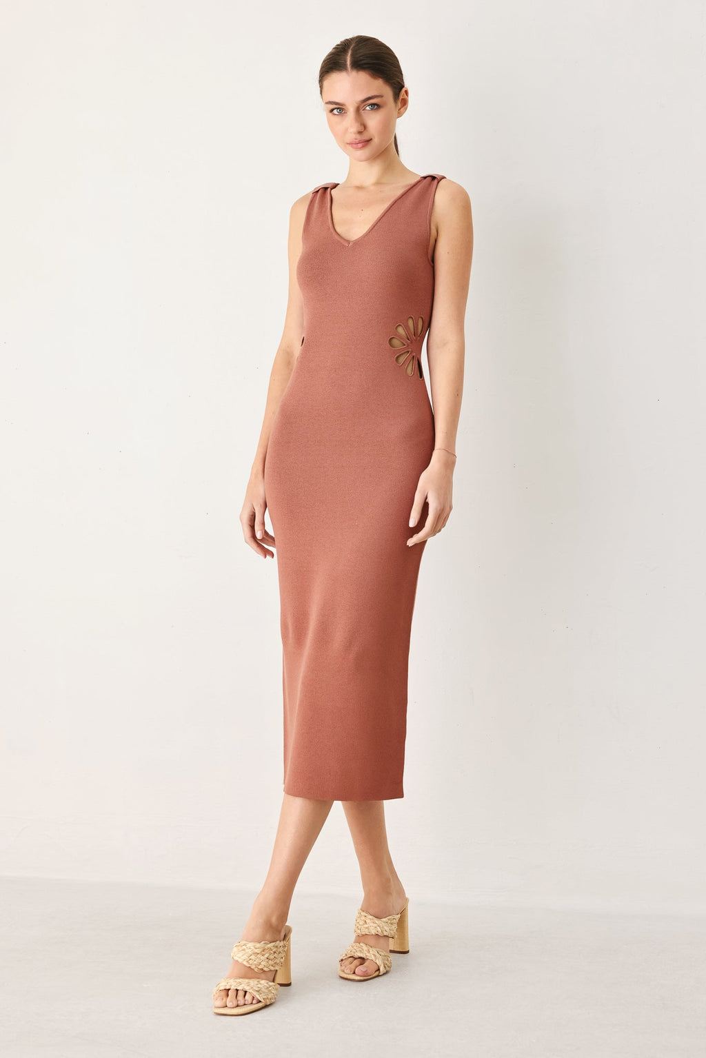 MODERN BLOOM SWEATER MIDI DRESS