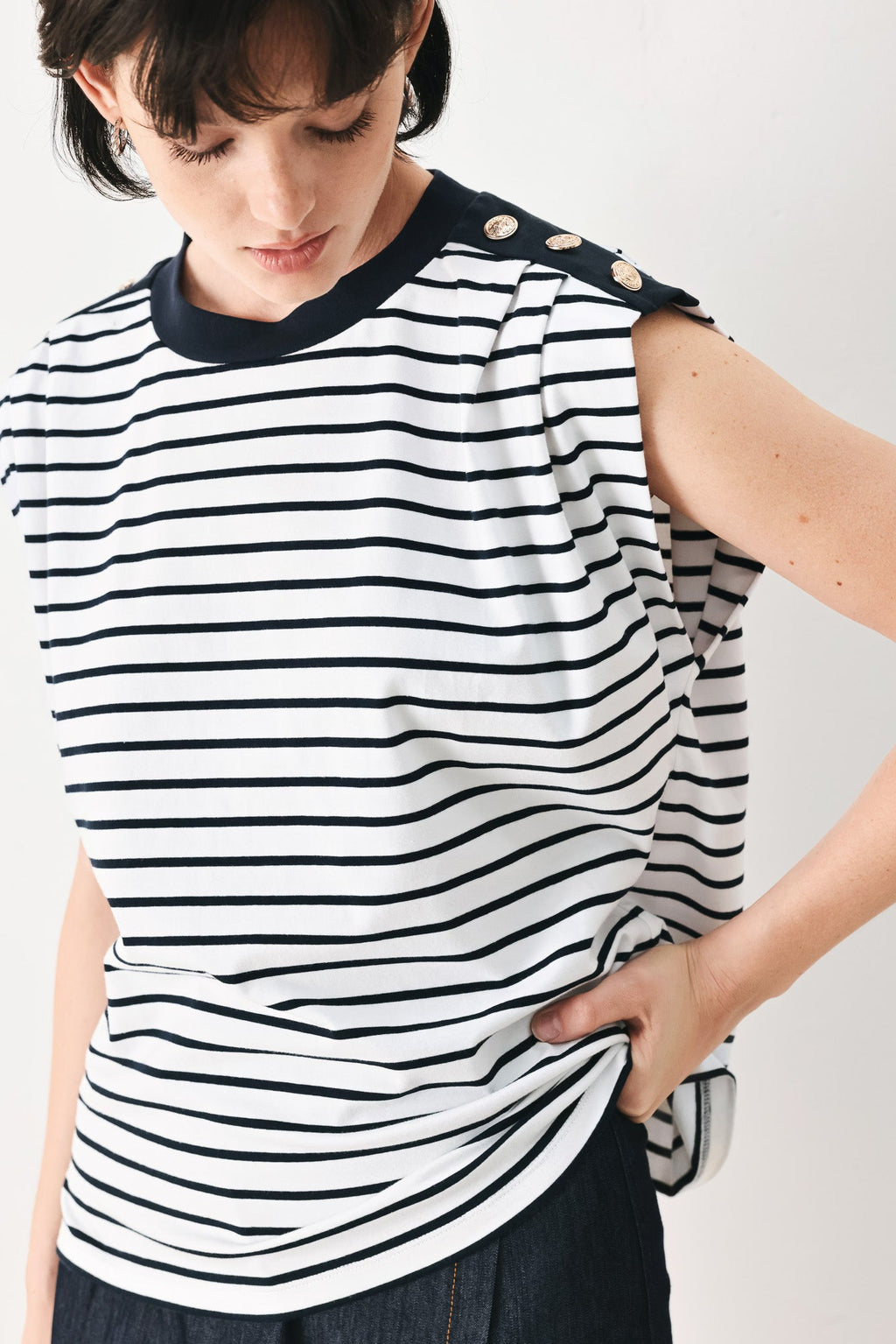 EVERYDAY COOL STRIP KNIT TOP