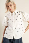 FOREVER DAYDREAMING WOVEN TOP