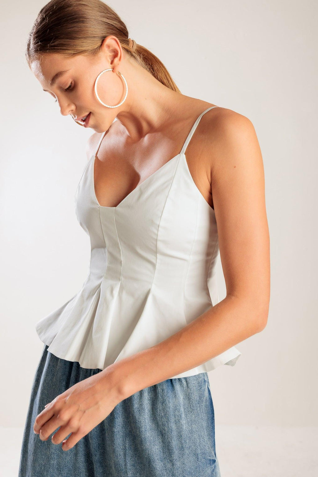 IT'S PERFECT TIMING WOVEN CAMI TOP