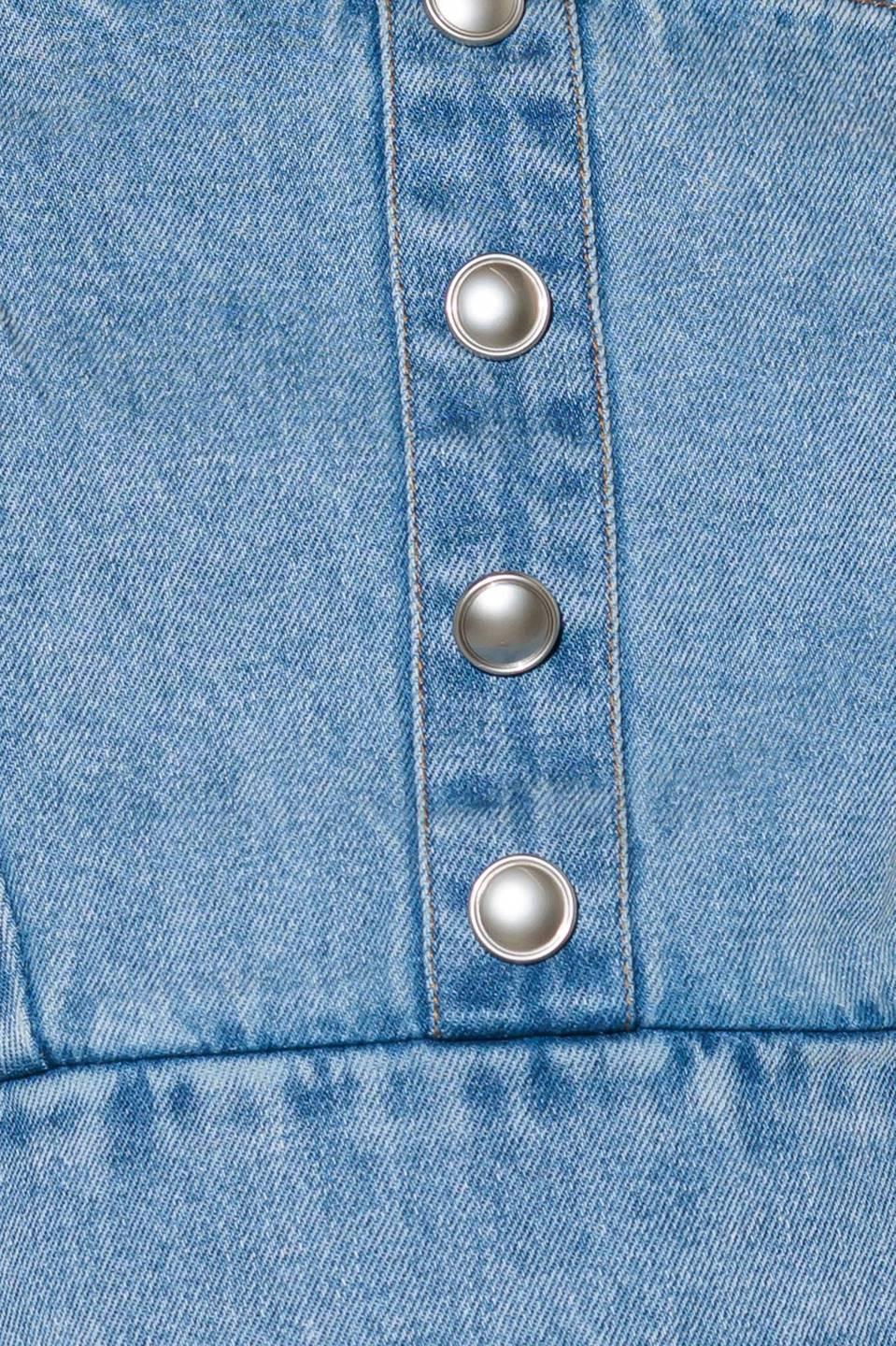 EVER SO SWEET LIGHT INDIGO DENIM TOP