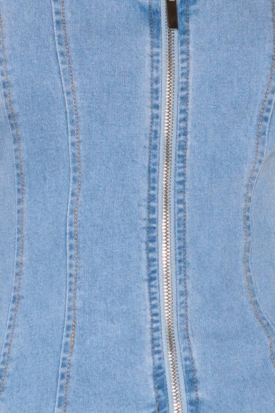 ALMOST ANGELIC LIGHT INDIGO DENIM TOP