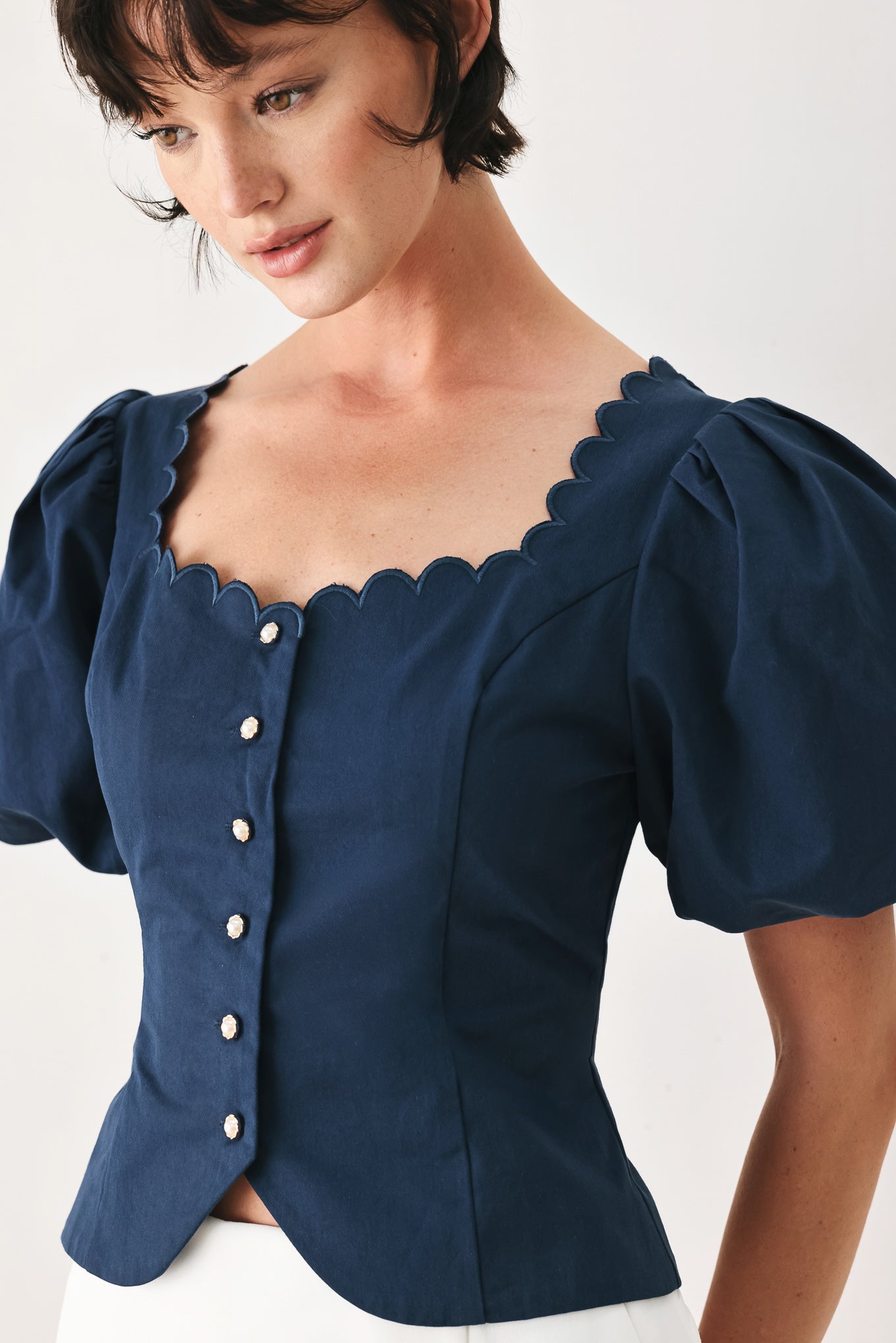 NEVER ORDINARY WOVEN TOP