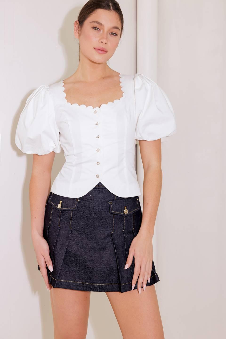 NEVER ORDINARY WOVEN TOP