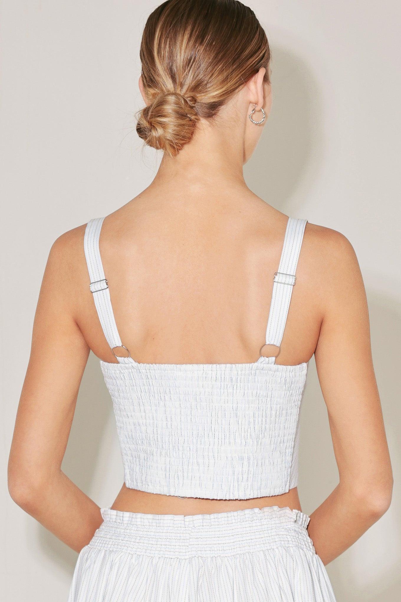 OCEAN BREEZE WOVEN CROP TOP